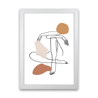Sitting Legs Arms Crossed Stains Earth Colors 1 Piece Wall Art