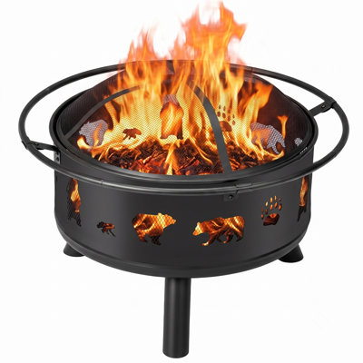Patio 30 in. Round Steel Fire Pit