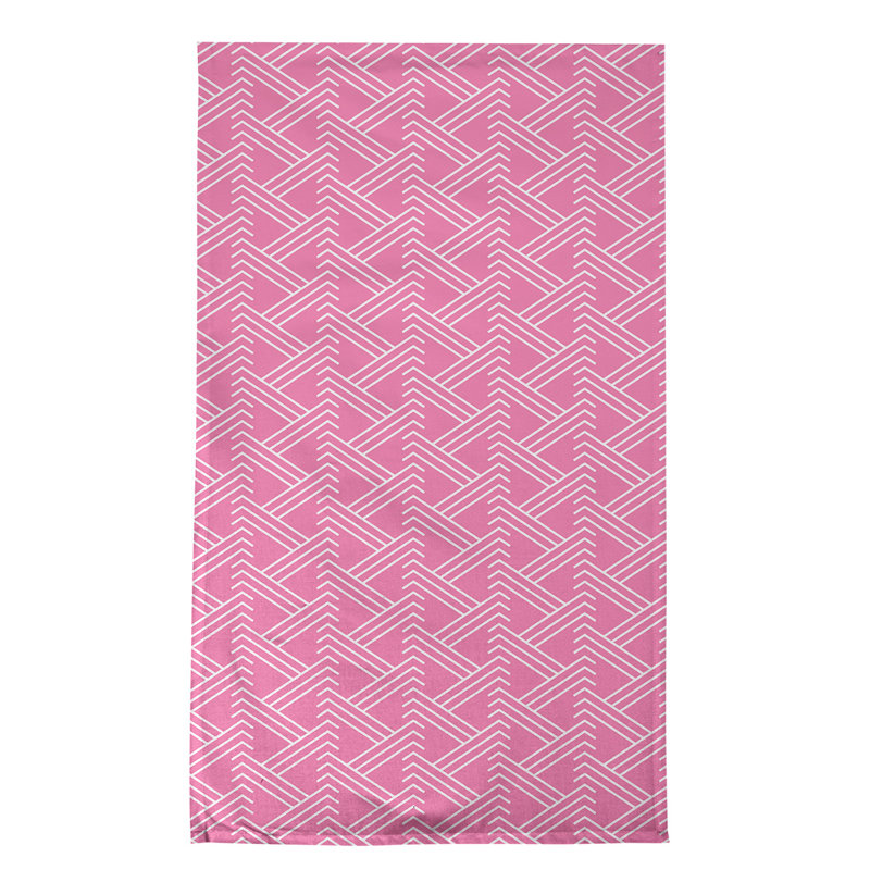 Jordao Tea Towel Kitchen Towel, Light Pink/White, Cotton Twill