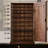 Nut-brown Rectangular Solid Wood Jewelry Armoires