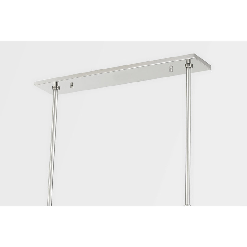 Luminaire pour îlot de cuisine 3 lumières Aldridge, Nickel poli