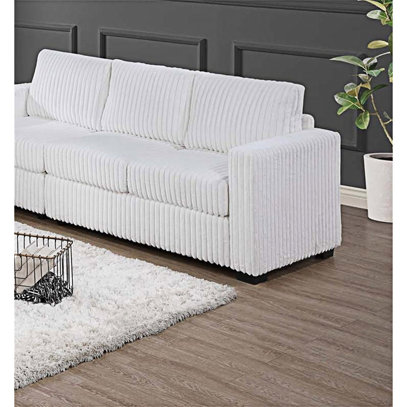 Ensemble de canapé et causeuse, Blanc lait