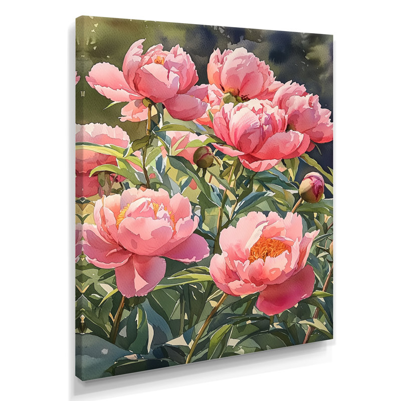 Barling - impressions sur toile florales, Toile tendue, Ne s’applique pas, H 20 po x l 12 po