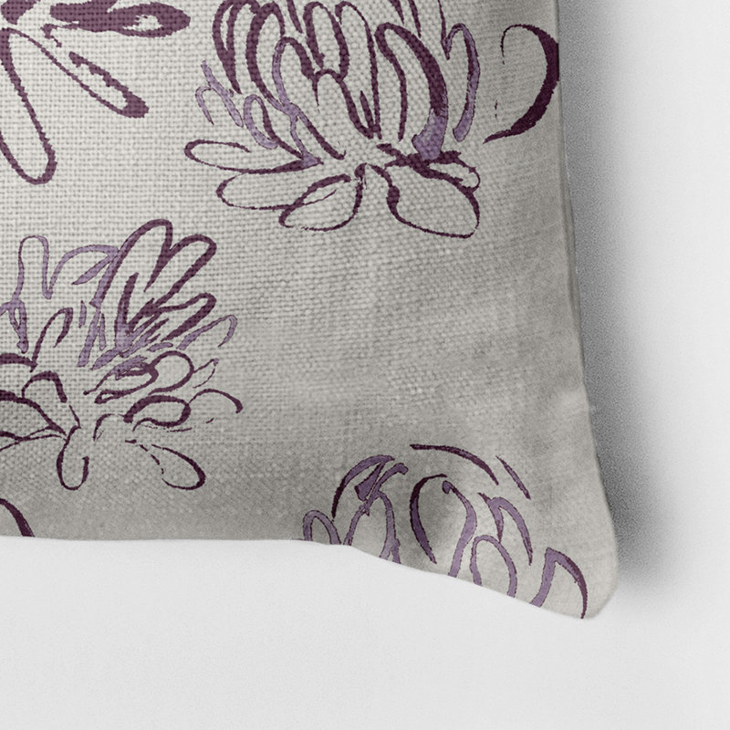  Housse de coussin carré et insert, Violet