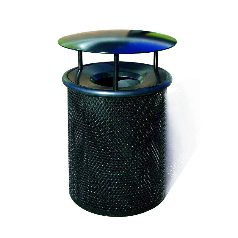 Poubelle en acier 30 gallons, Noir
