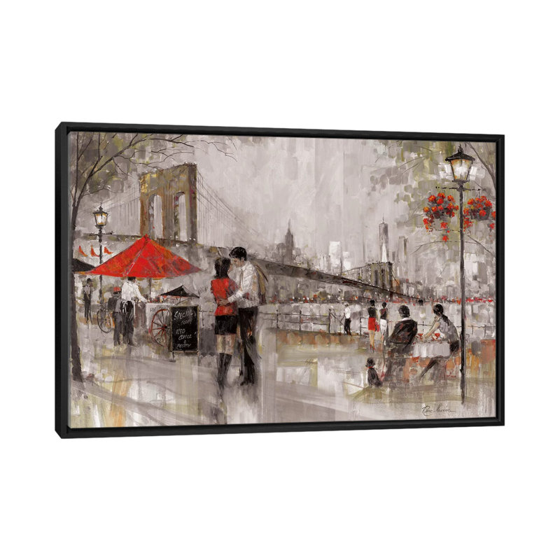 «New York Romance», impression sur toile, H 18 po x l 26 po x P 1,5 po, Toile avec cadre noir