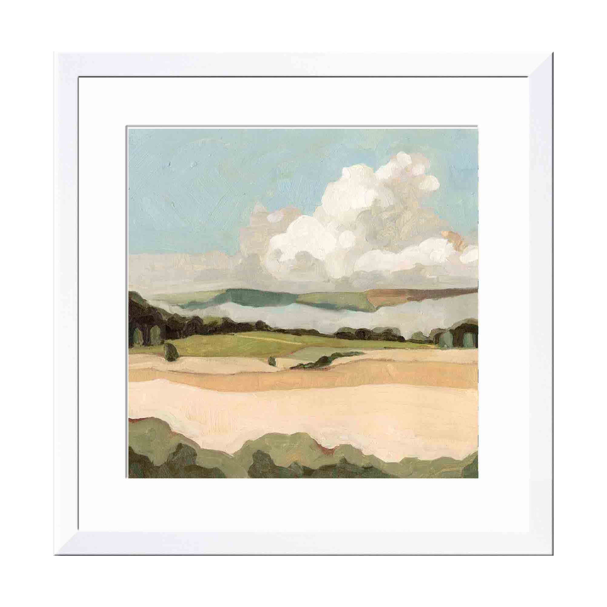 Cumulus Landscape II by Emma Scarvey, White, 30"H x 30"W