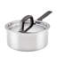 KitchenAid® 5-Ply Clad Stainless Steel Induction Saucepan with Lid, 1.5-Quart