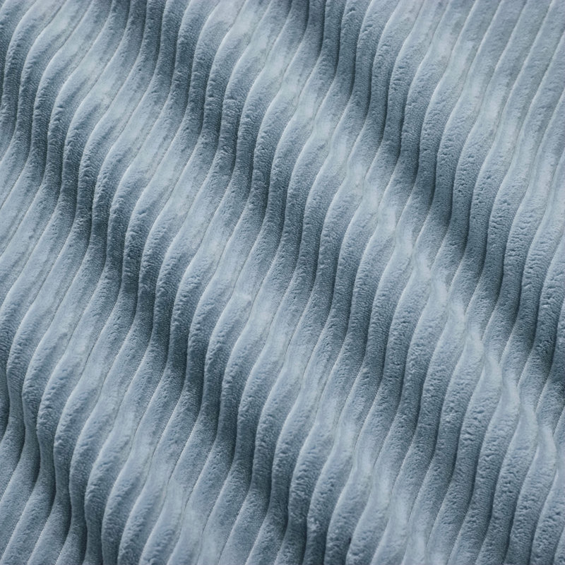 Canapé d'angle en velours côtelé Hamlet LSF & RSF - bleu, Bleu