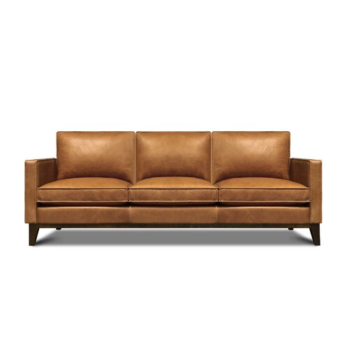Ebern Designs Akansha 85'' Leather Sofa | Wayfair