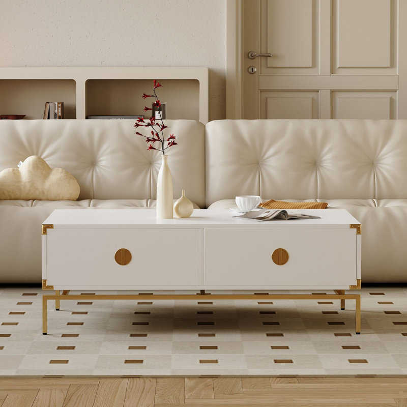 Table basse avec pieds en métal