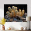 Cactus jaune, jaune, noir, coucher de soleil, cactus floral, salon-199713825-199713845
