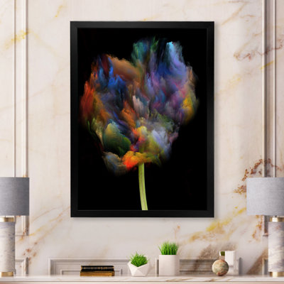 «Alaysia Blooming Multicolor Fractal Flower V», œuvre d'art moderne sur toile