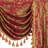 Damask Swag Window Valance in Red-89090650