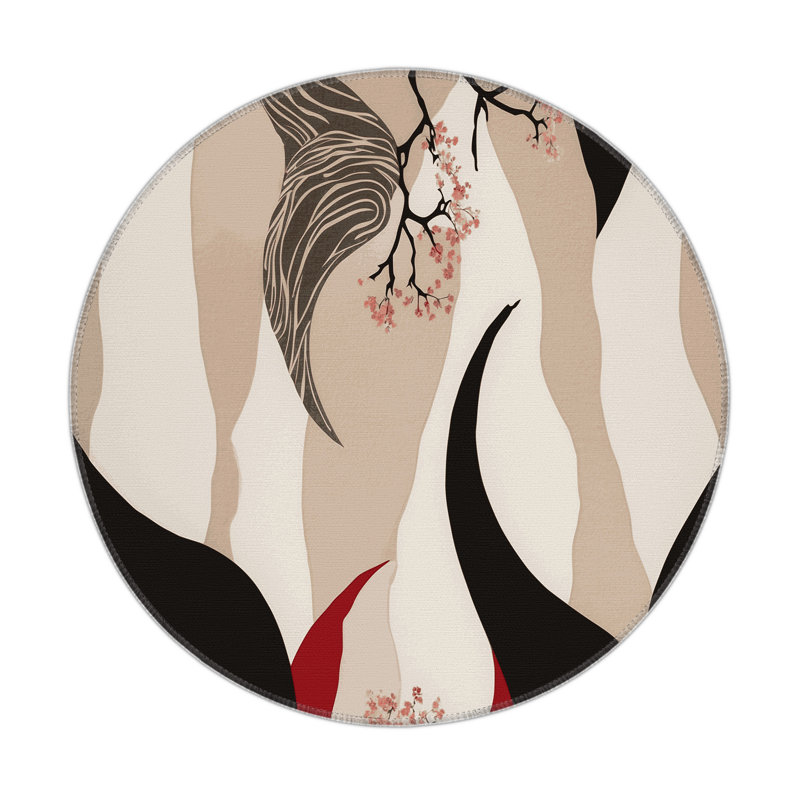Petal Whispers Indoor And Outdoor Area Rug, Round 5'
