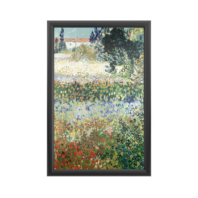 «Garden in Bloom» par Vincent Van Gogh - reproduction de cadre photo sur acrylique