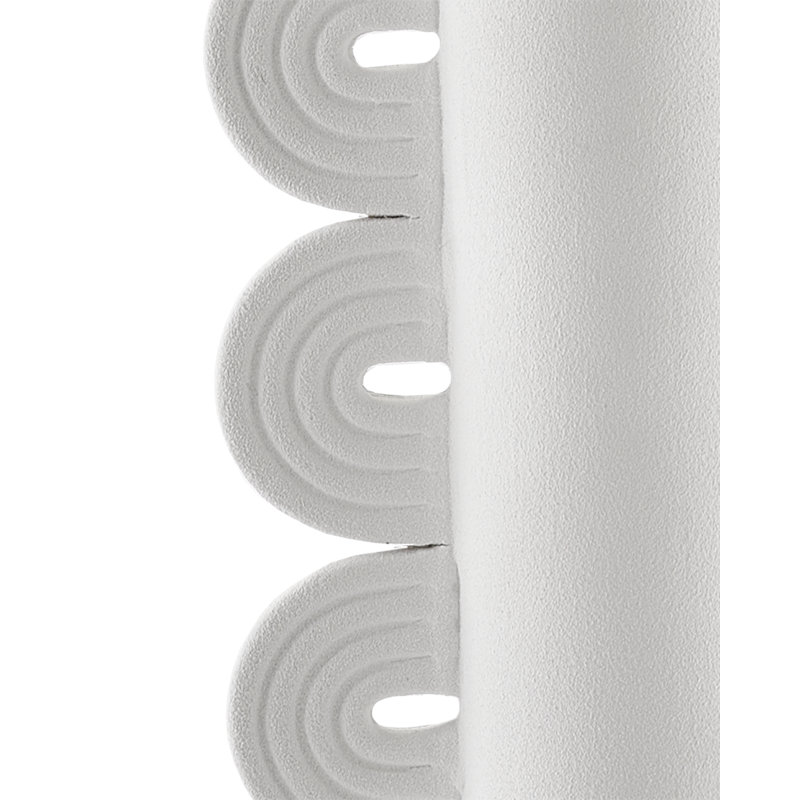 Happy 40 Handmade Ceramic Table Vase, Textured White