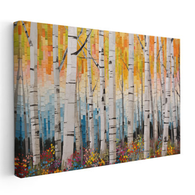 Birch Groove & Bloom - reproduction sur toile