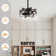 Notchietown 18" Industrial Reversible Ceiling Fan with 6 Lights and Remote, DC Motor 6 Speeds Ceiling Fan