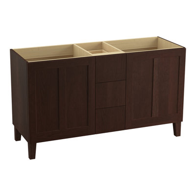 Ensemble de meuble-lavabo de salle de bain double 62 po en popeline™