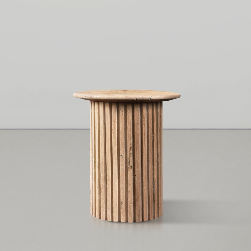 Genoa End Table, Beige