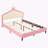 PU Leather Princess Bed with Tufted Headboard-130418144