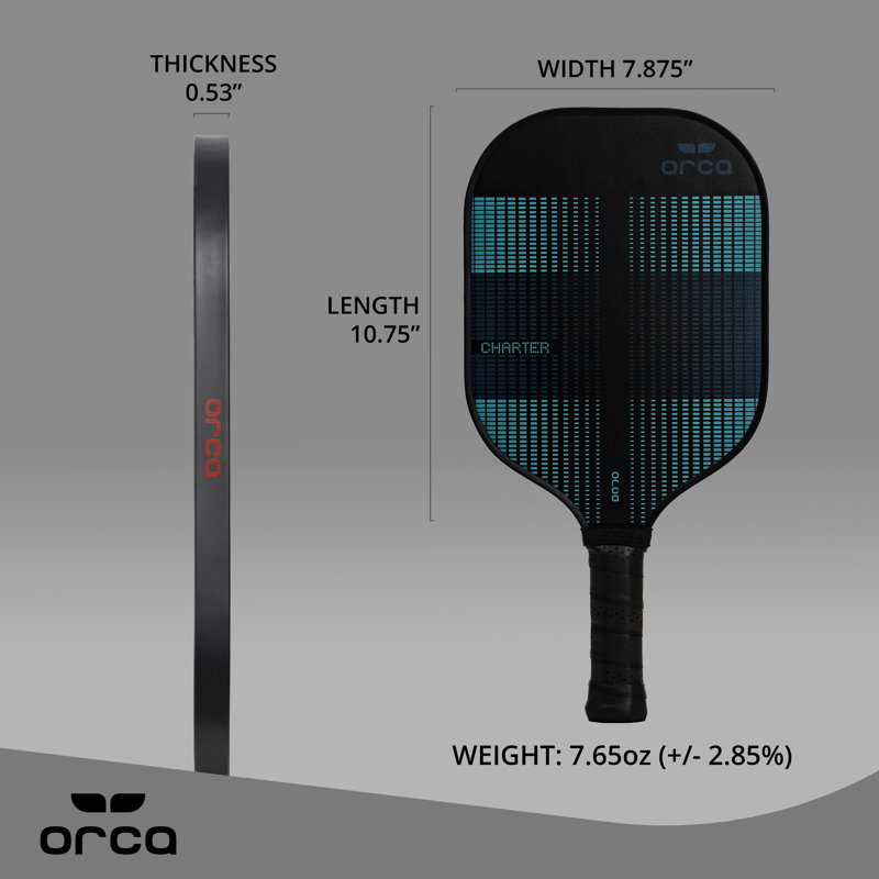 Orca Charter Polymer Honeycomb Pickleball Paddle With Neoprene Cover