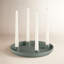 Advent 1.38" Stoneware Tabletop Candelabra-2099227831
