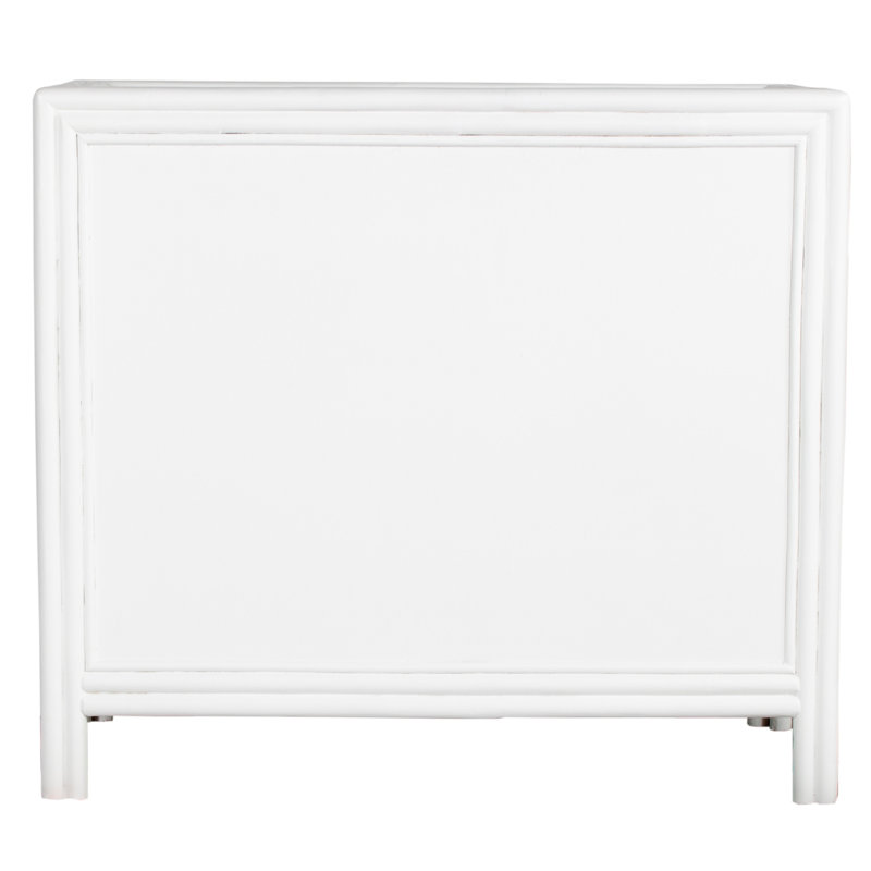 Aruba 4 - Drawer Nightstand, White/Gold