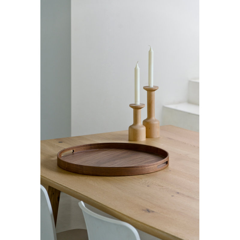 Wood Decorative Tray, Brown, 1" H x 18" W x 18" D