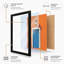 Blue Door, Orange Wall Minimalist - Framed Print-701521821-701521823