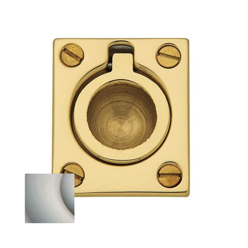 Flush Ring Pull, Satin Nickel with Lifetime Finish