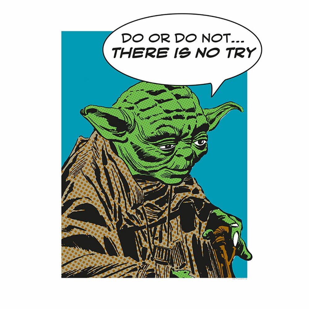 Poster Star Wars Comic Zitat Yoda