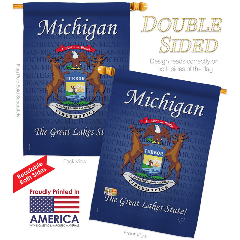 Double Sided 40'' H x 28'' W Polyester Flag Set