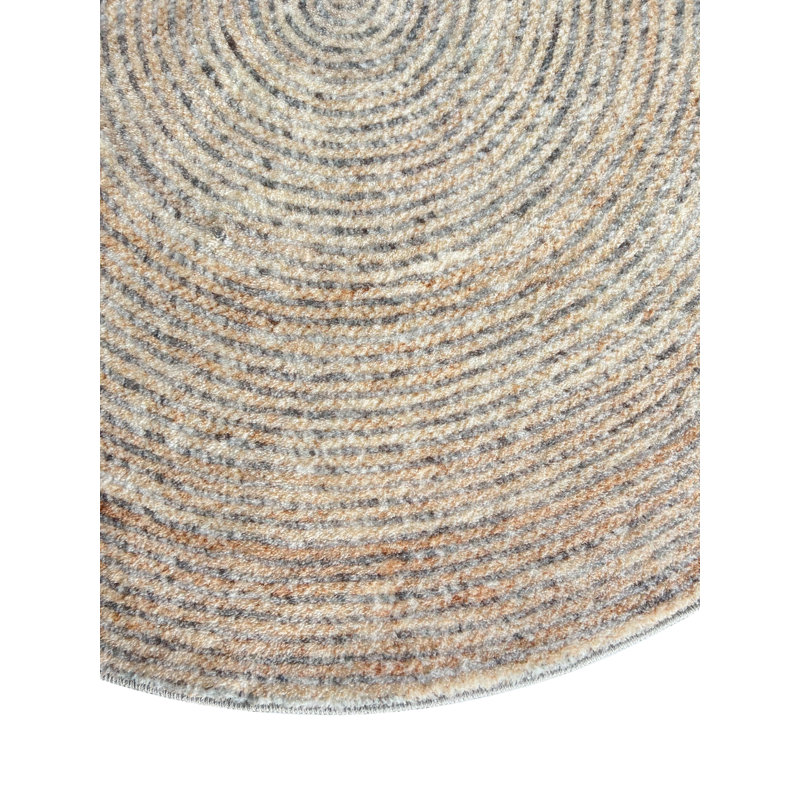 Helston Machine Woven Beige Indoor Rug, Round 150cm