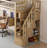 LED Loft Bed with Built-in Desk Workstation and Multi-storage-1654058494