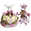 Spring Mr. and Mrs. Easter Rabbit, Medium, Assortment of 2 - 21 -24 Inches Figurines & Collectibles