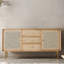 Buffet Mid-Century moderne en bois massif Burlywood