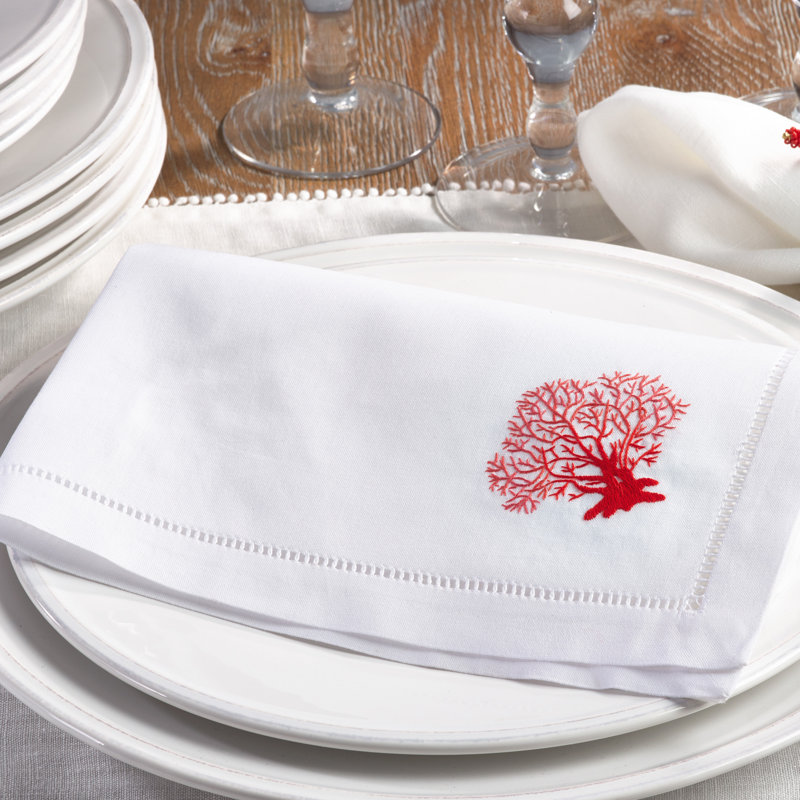 Serviette en coton 20" broderie Villasenor