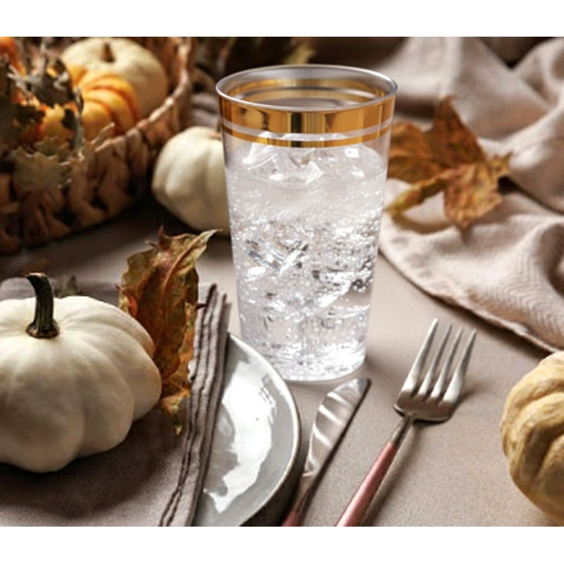 100 gobelets jetables en plastique transparent de 16 oz