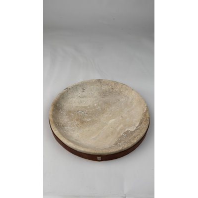 Assiette de service en cuir travertin