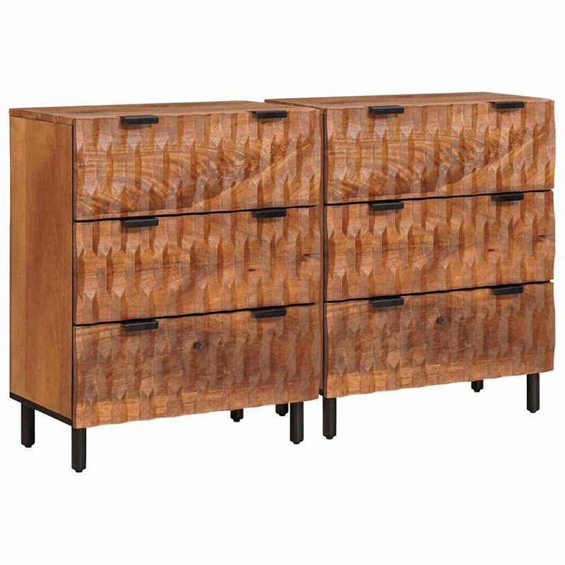 Solid Wood Rectangle Accent Chest, Acacia Brown