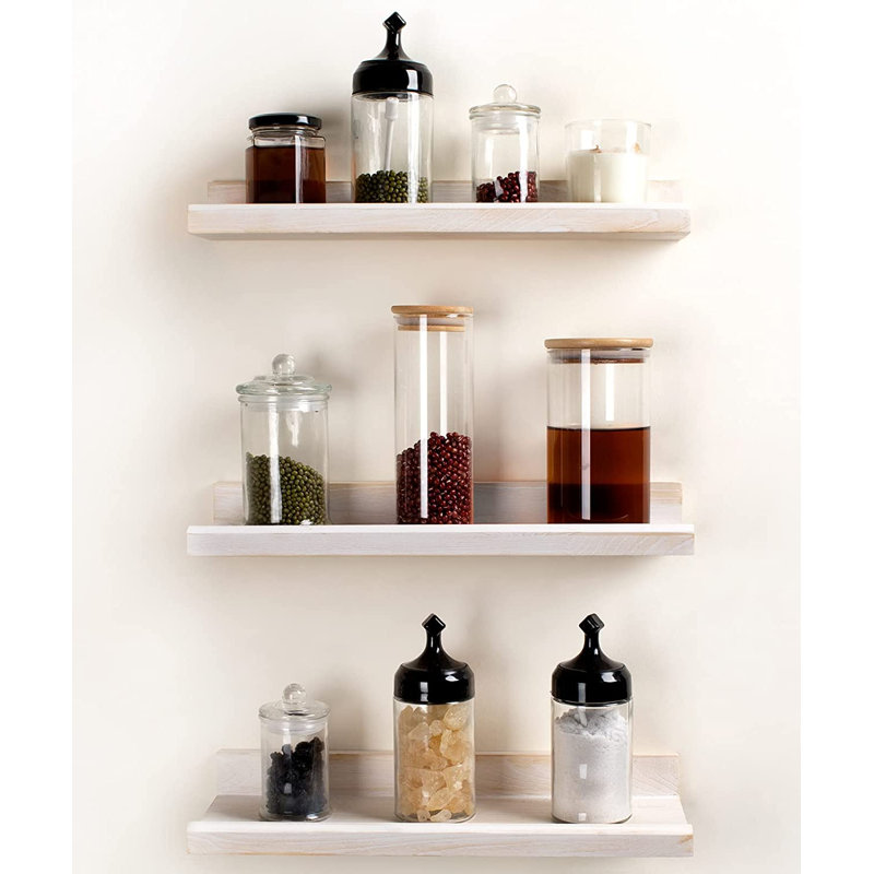 3 Piece Wood Floating Shelf