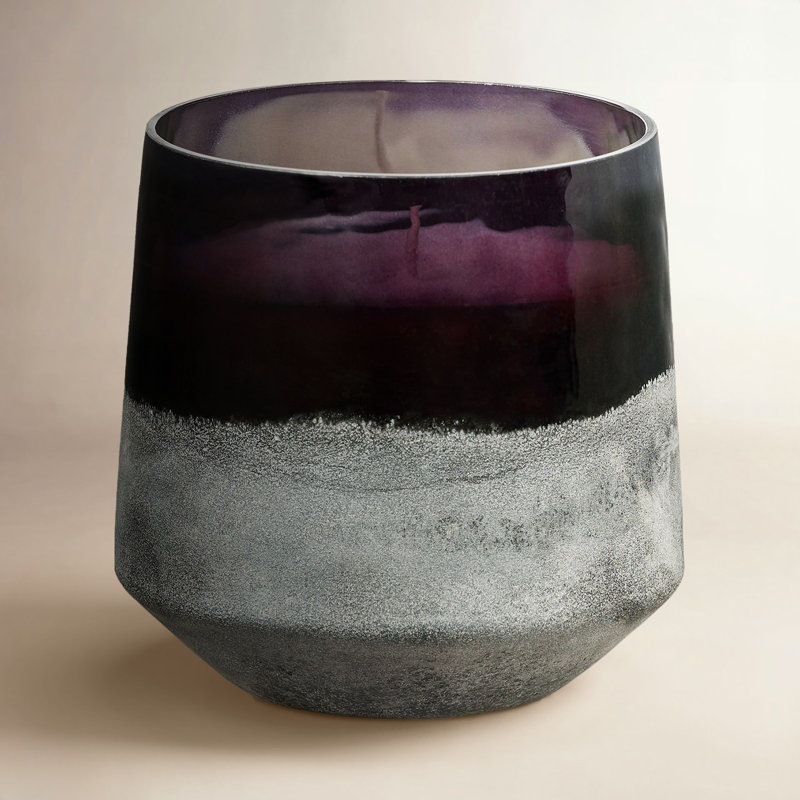 Beautifully Done Baltic Glass Candle, Blackberry Absinthe, Baltic Glass