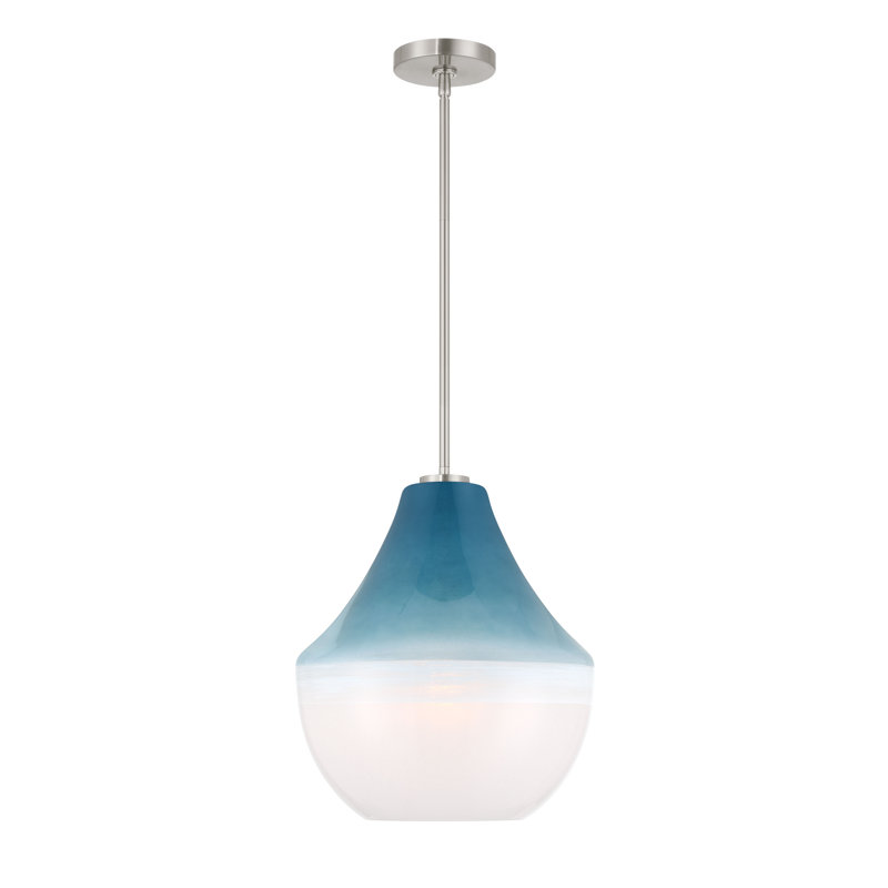 1 LIGHT PENDANT, Blue Ombre