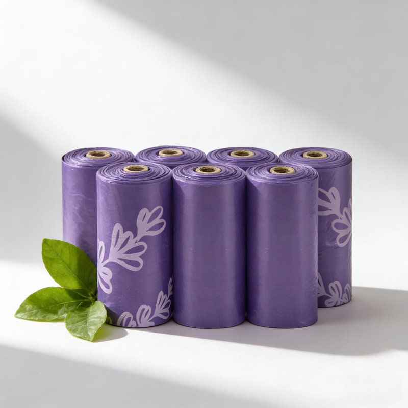 Extra Thick Dog Poop Bags With Leak Proof And Tear Resistant Design, Lavender Scented, For Easy And Hygienic Pet Waste Cleanup During Walks And Travel