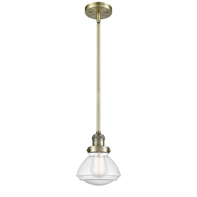 Chesterville 1 - Light Single Pendant, Antique Brass, No Bulb Included, Seedy