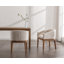 Chaise avec accoudoirs et chaise de salle à manger rembourrés en lin Belsford-925831117-925831118