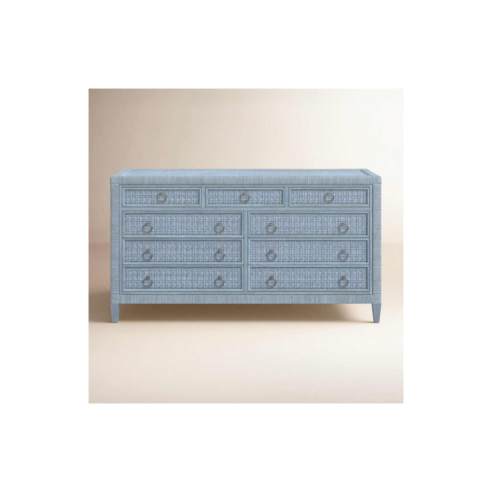 Monterey 9 Drawer 64'' W Dresser, No, Satin Nickel, Mineral