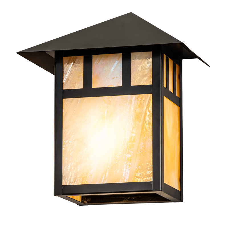 Rustic Lodge Solid Brass Flush Mounted Sconce
